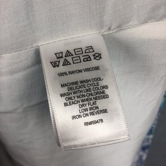 Cynthia Rowly Blue  Paisley Print Made in India Dress Size 10 - Picture 7 of 7